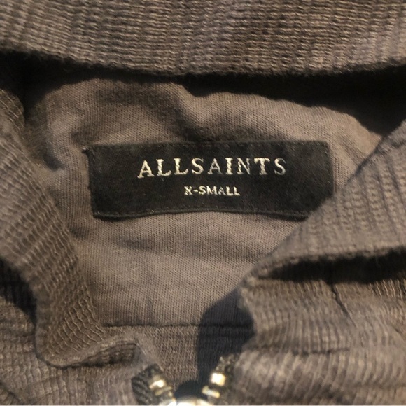 Allsaints grey full zip hoodie sz xs - Picture 4 of 4